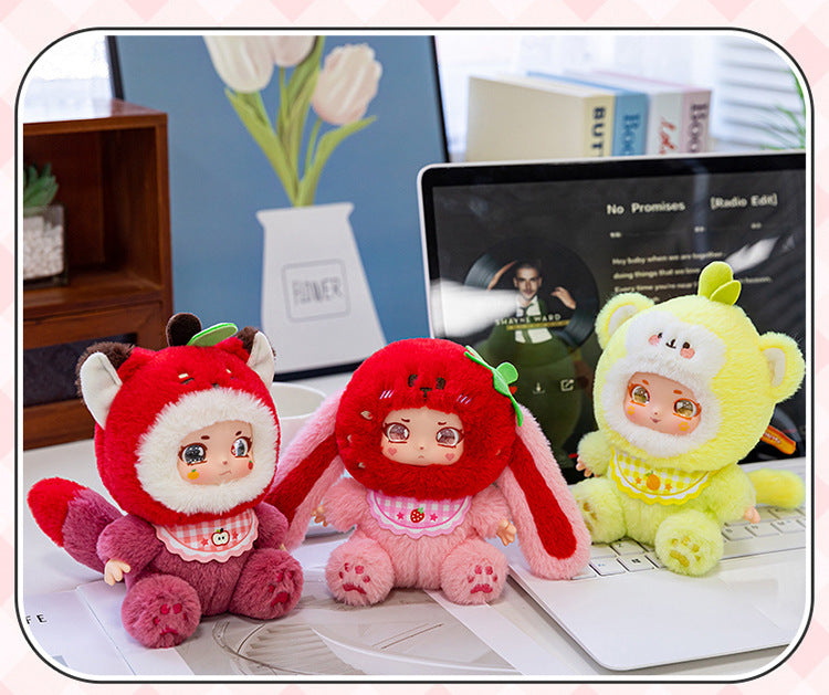 Original Cute Sweetheart Party Pendant Box Cartoon Fruit Vinyl Doll Pendant Creative Gift Ornament