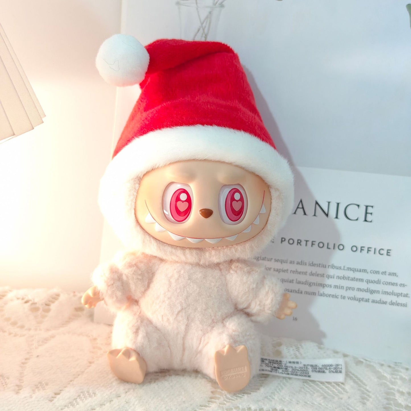 First and Second Generation Blind Box Labubu Pendant Christmas Cloak Doll Clothes Labubu Cookie Man Sweater Christmas Hat