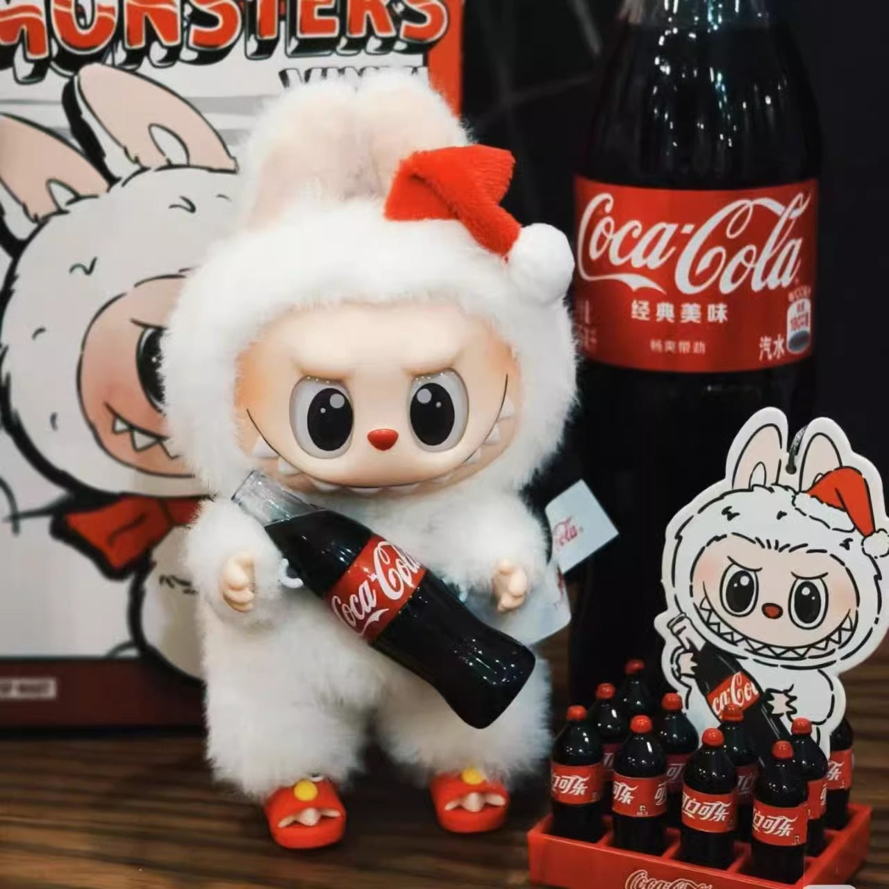 AAASpot Goods Labubu Labubu Coca-Cola Series Vinyl Bubble Mart Plush Doll Blind Box Pendant