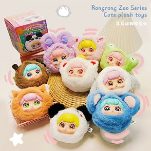 Girlish Cute Three Little Furry Zodiac Plush Blind Box Girl Backpack Decoration Pendant