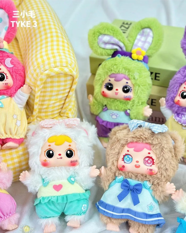 完成Baby Three Years Old Little Three-Haired Plush Series Genuine Blind Box Trendy Toy Doll Gift Decoration Toy