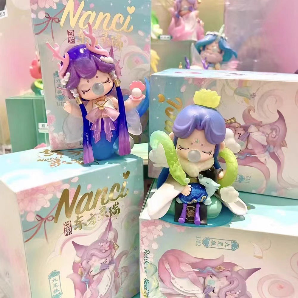 Ruolai New Ruolai Nanci Oriental Lingrui Series Blind Box Figurine Ancient Style Ornament Doll Trendy Gift