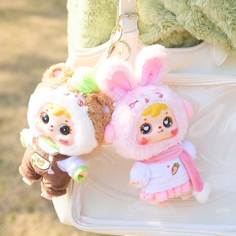Girly Heart Three Little Furry Zodiac Plush Pendant Blind Box Doll Girl Bedroom Decoration Birthday Gift