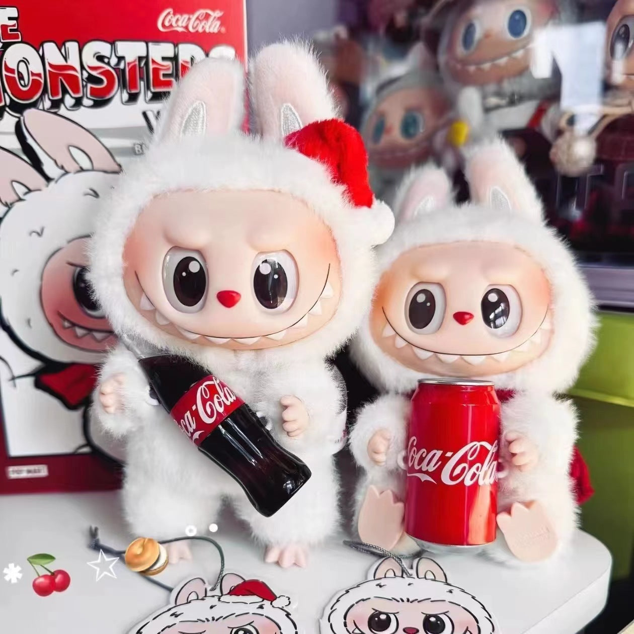AAASpot Goods Labubu Labubu Coca-Cola Series Vinyl Bubble Mart Plush Doll Blind Box Pendant