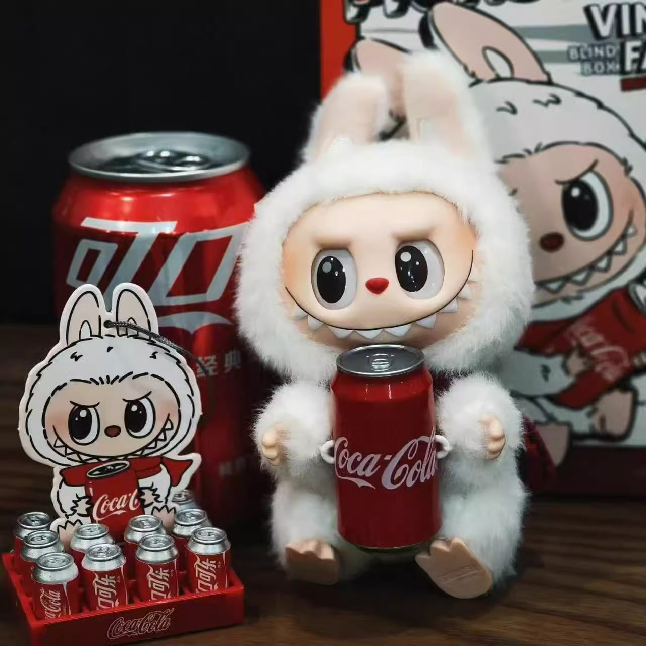 AAASpot Goods Labubu Labubu Coca-Cola Series Vinyl Bubble Mart Plush Doll Blind Box Pendant