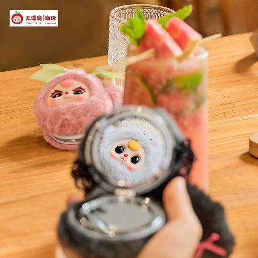 Genuine New Product Baby three Three-Year-Old Child Makeup Mirror Series Plush Blind Box Figurine Gift